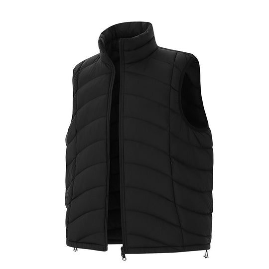 Unisex Ultraleichte Daunenoptik-Steppweste mit Zweiwege-Reißverschluss und Stehkragen Nord Taschen
