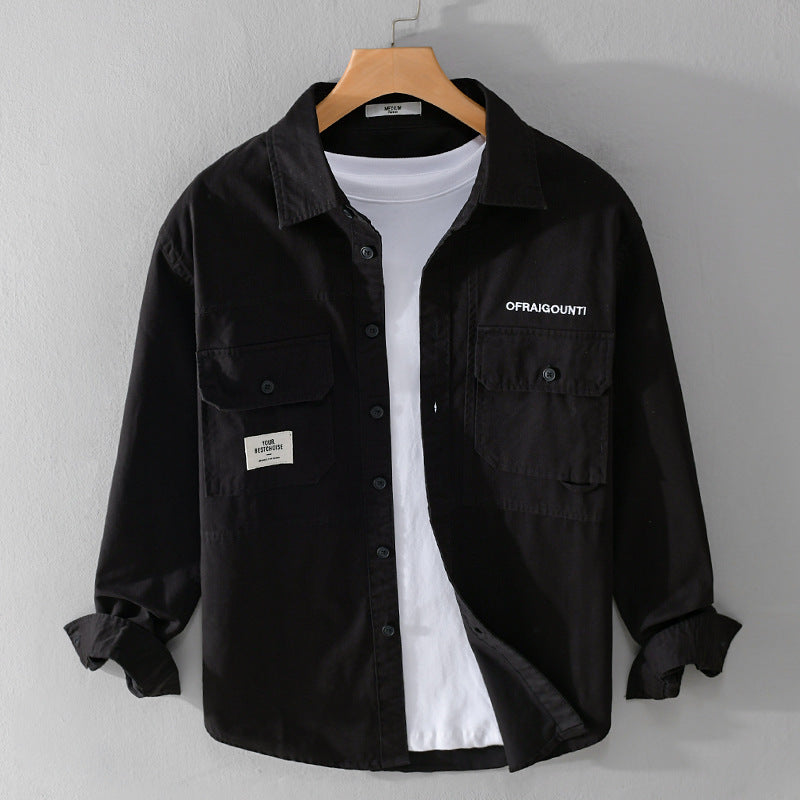 Herren Field-Overshirt im Military-Stil mit aufgesetzten Brusttaschen und relaxed Fit Nord Taschen