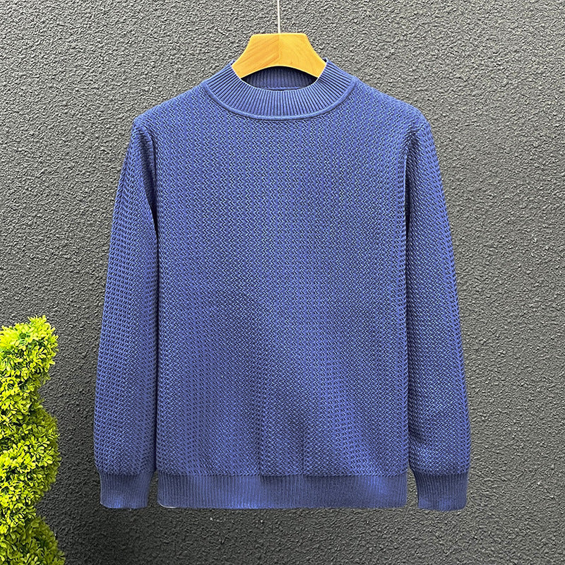 Damen Strukturierter Rollkragenpullover aus feinem Waffelstrick Nord Taschen