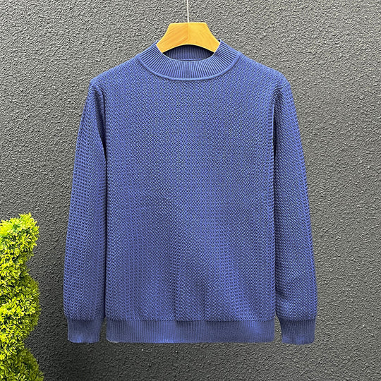 Damen Strukturierter Rollkragenpullover aus feinem Waffelstrick Nord Taschen