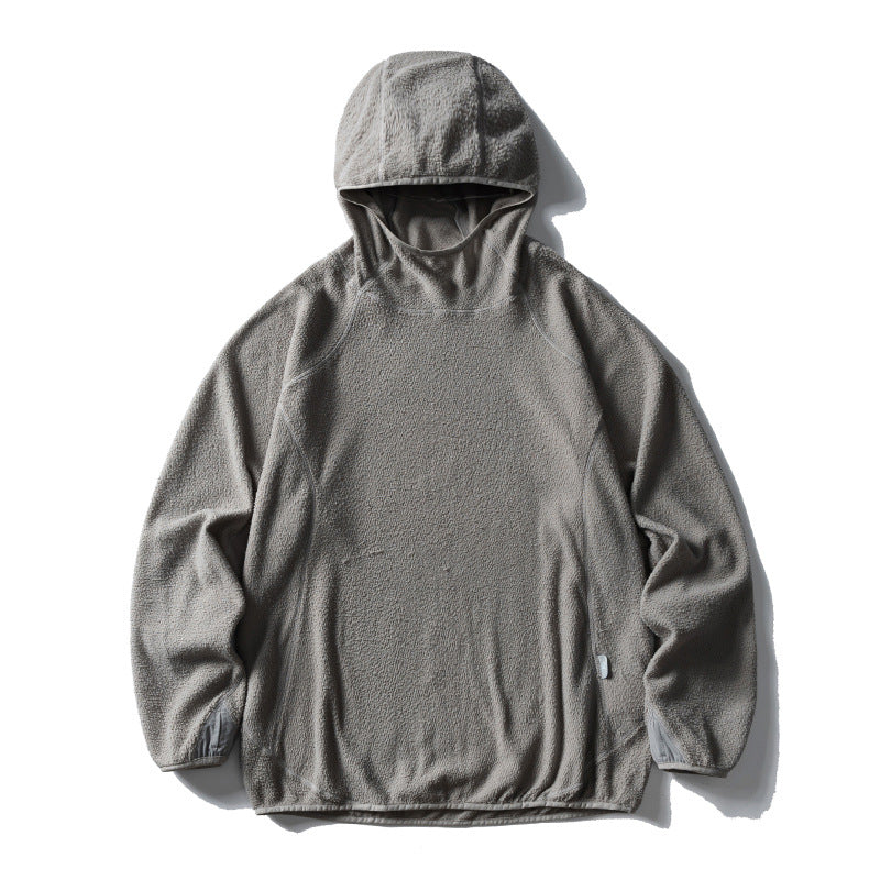 Unisex Oversize Teddy-Fleece Hoodie mit Kapuze, elastischem Saum und Raglanärmeln Nord Taschen