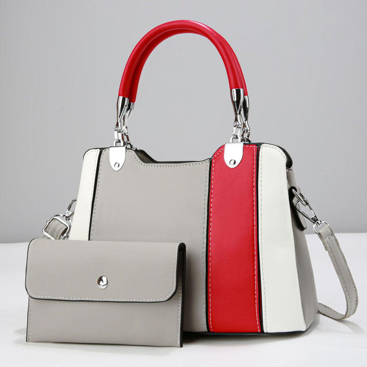 Damen modische Handtasche mit strukturiertem Design und abnehmbarer Clutch Nord Taschen