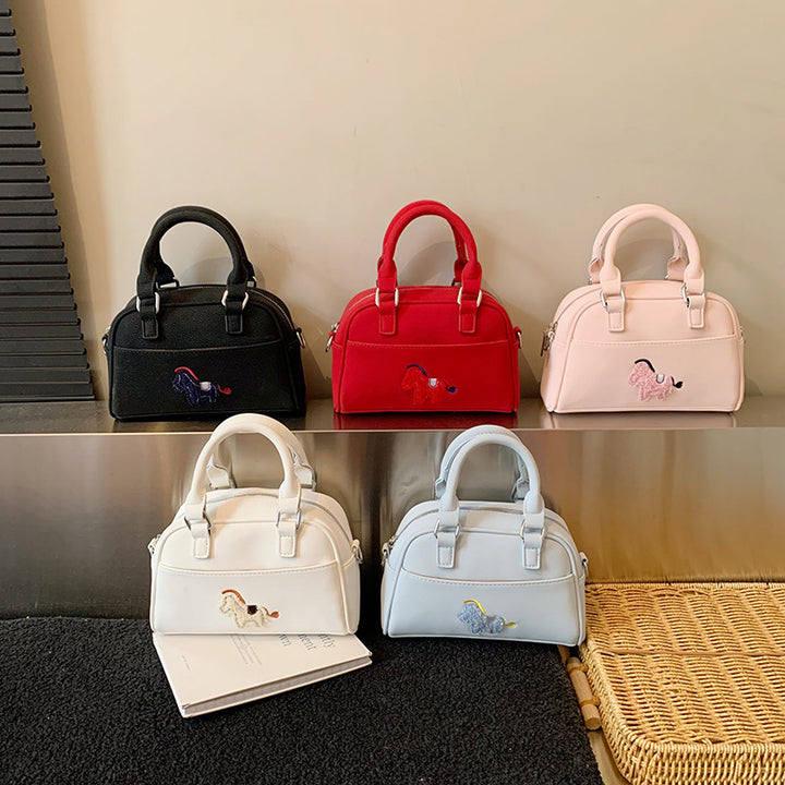 Damen Handtasche mit verspieltem Pferdemotiv und praktischem Tragegriff Nord Taschen