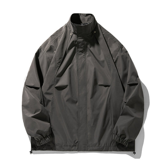 Unisex Leichte technische Windbreaker‑Jacke mit Stehkragen, verdecktem Reißverschluss und verstellbarem Saum Nord Taschen