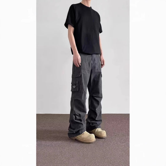 Herren Lässige Oversized Cargo-Hose Nord Taschen
