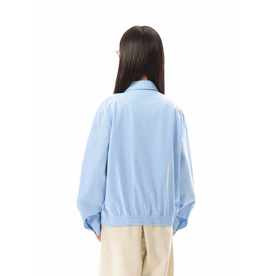 Unisex Leichte Boxy-Blousonjacke mit Hemdkragen und verdecktem Reißverschluss Nord Taschen