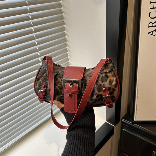 Damen Umhängetasche mit trendigem Leopardenmuster und verstellbarem Schulterriemen Nord Taschen