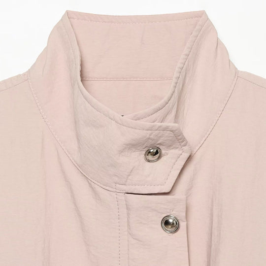 Damen Leichte Parka-Anorak Jacke mit Tunnelzugtaillierung und Stehkragen Nord Taschen