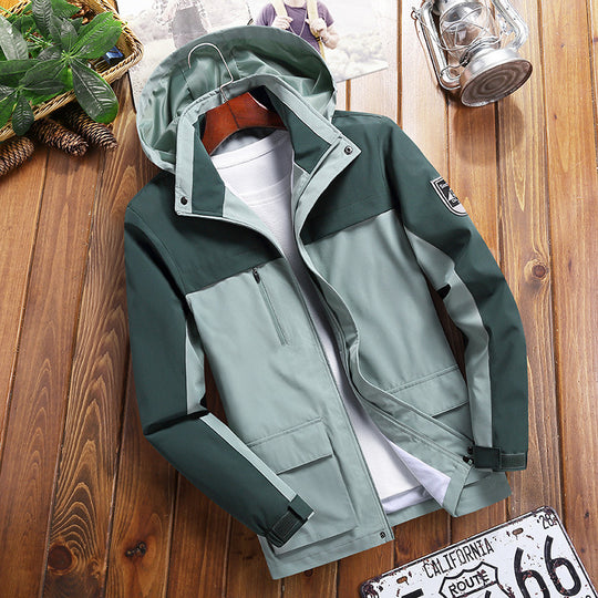 Herren Trendige Outdoor-Jacke mit abnehmbarer Kapuze Nord Taschen