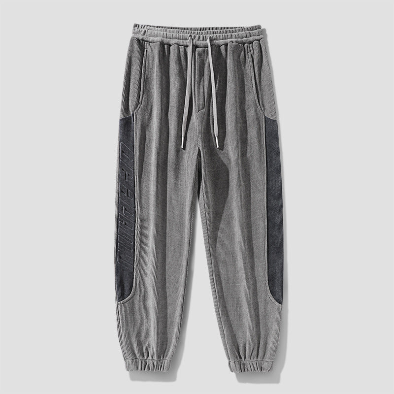 Herren Cordhose im Joggingstil mit seitlichen Panel‑Einsätzen und Kordelzug Nord Taschen
