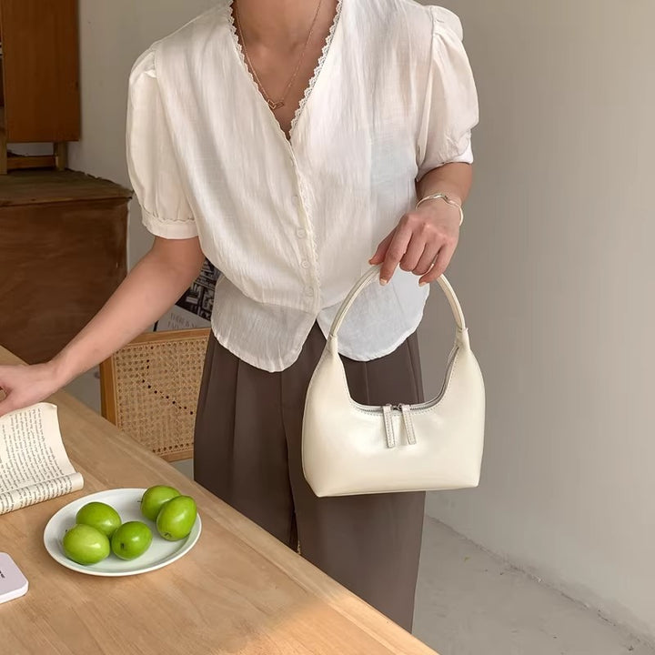 Damen Hobo-Tasche mit edlem Kunstleder und praktischem Reißverschluss Nord Taschen