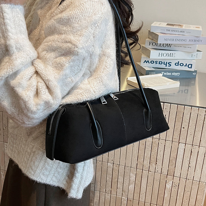 Damen praktische Veloursleder Handtasche Nord Taschen