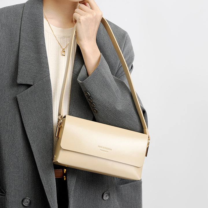 Damen elegante Lederumhängetasche mit minimalistischer Form Nord Taschen