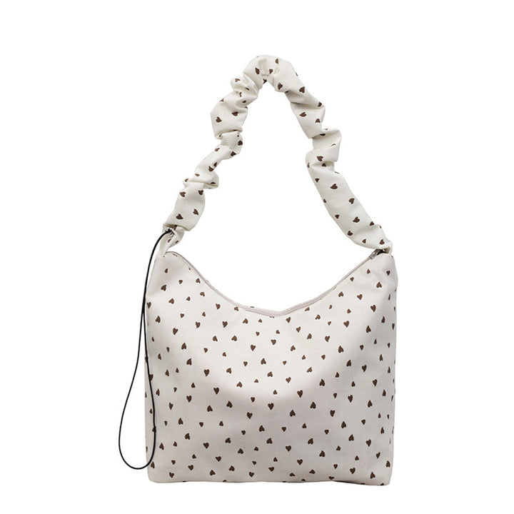 Damen Hobo-Tasche mit verspieltem Herzdesign und elastischen Trageriemen Nord Taschen
