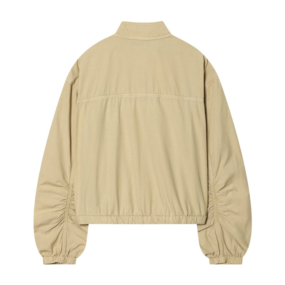 Damen Cropped-Boxy-Utility-Blouson mit Stehkragen und gerafften Ärmeln Nord Taschen