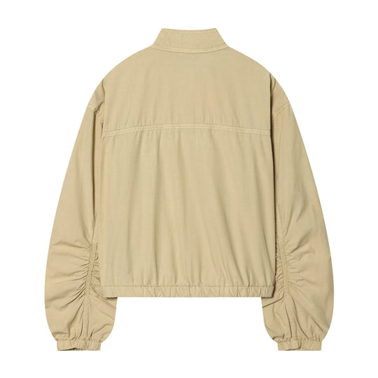 Damen Cropped-Boxy-Utility-Blouson mit Stehkragen und gerafften Ärmeln Nord Taschen