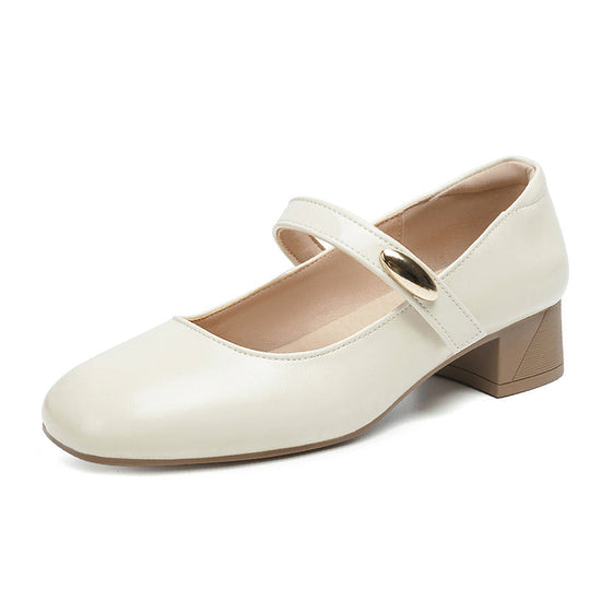 Damen Mary Jane Blockabsatzschuhe mit modischer Schnalle Nord Taschen