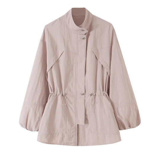 Damen Leichte wattierte Windjacke mit Stehkragen und Polka‑Dot‑Print Nord Taschen