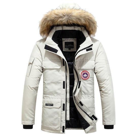 Herren Expedition-Parka mit abnehmbarer Kapuze und Kunstfellbesatz Nord Taschen