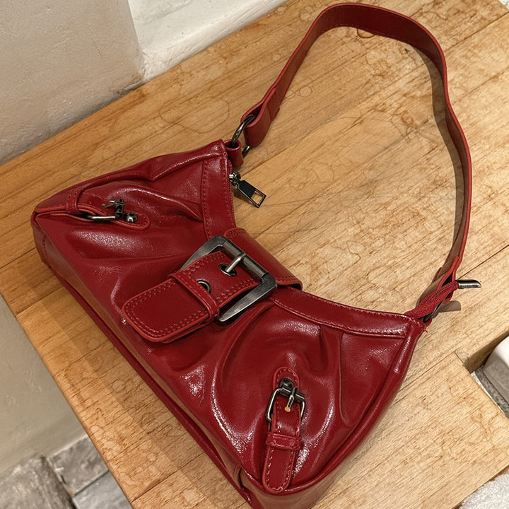 Damen Hobo-Tasche mit modischem Faltendesign und elegantem Gürtelschnallenverschluss Nord Taschen