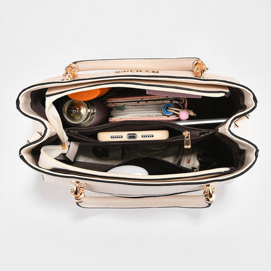 Arvani | Handtasche für Damen - Modische Tasche im minimalistischen Stil mit goldenen Details