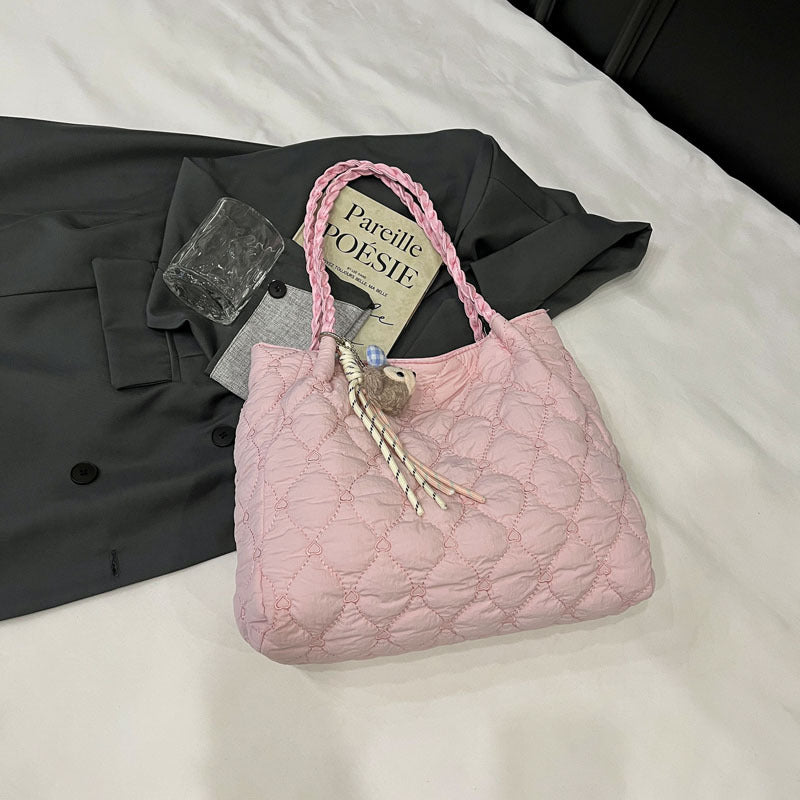 Damen modische Beuteltasche mit geflochtenen Griffen Nord Taschen