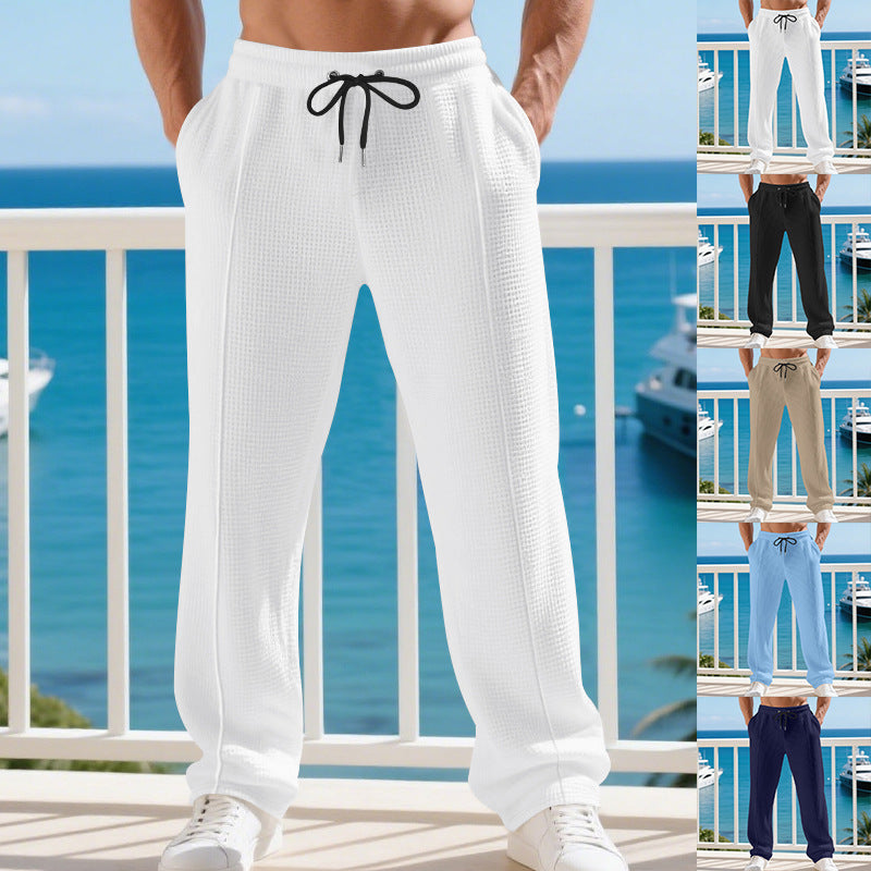 Herren Sportliche Freizeithose mit elastischem Bund und strukturiertem GewNord Taschene