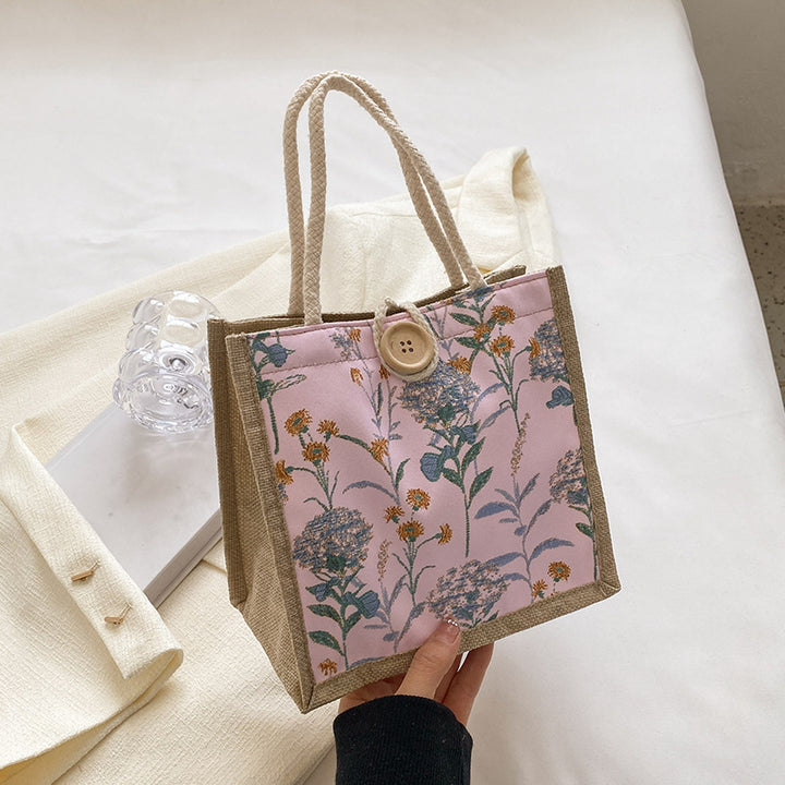 Damen Tragetasche mit floralem Dekor und robusten Materialien Nord Taschen