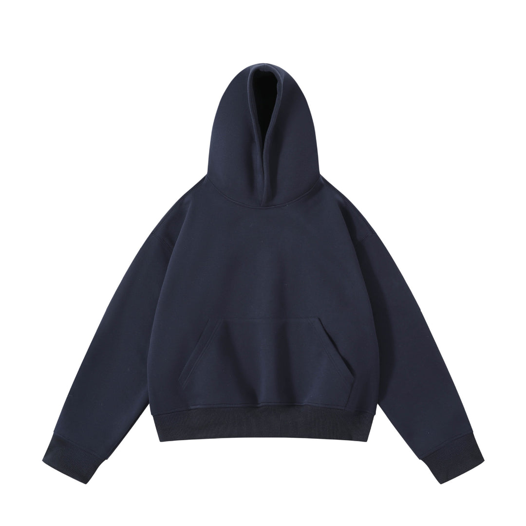 Unisex nan schwerer Oversize-Kapuzenpullover mit doppellagiger Kapuze Kängurutasche und breitem Rippbund Nord Taschen
