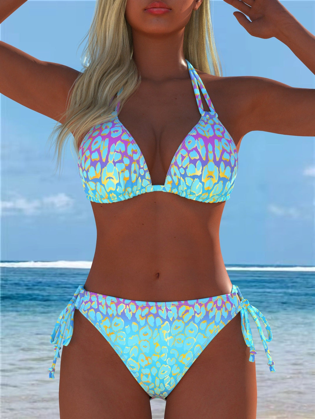 Damen Bikini-Set mit verspieltem Schnitt und trendigem Mustermix Nord Taschen