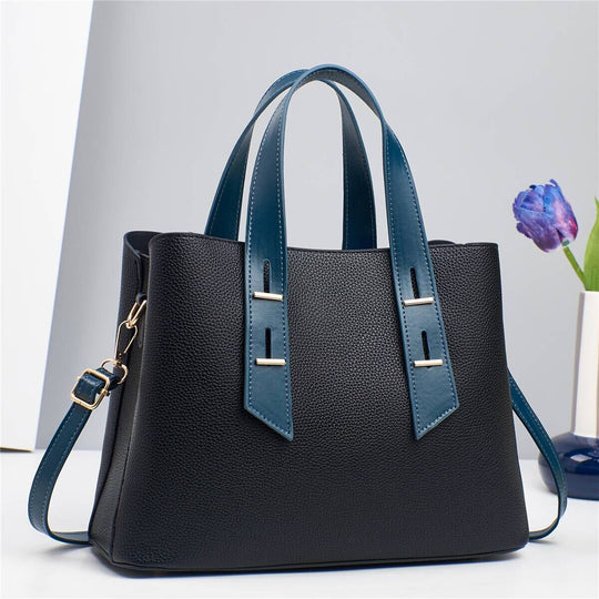 Damen elegante Handtasche mit strukturiertem Obermaterial und abnehmbaren Schulterriemen Nord Taschen