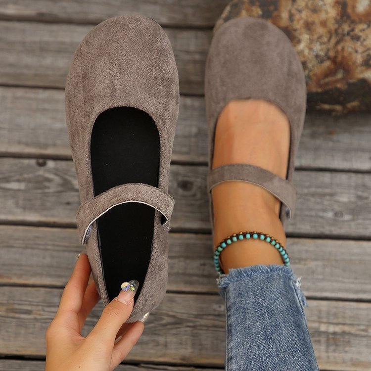Damen Ballerinas mit verstellbarem Riemen und weichem Innenfutter