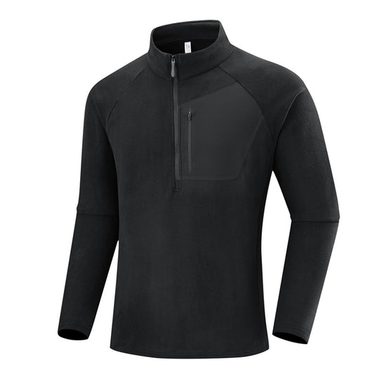 Herren Leichter Performance-Fleecepullover mit Viertel-Reißverschluss und Brusttasche Nord Taschen
