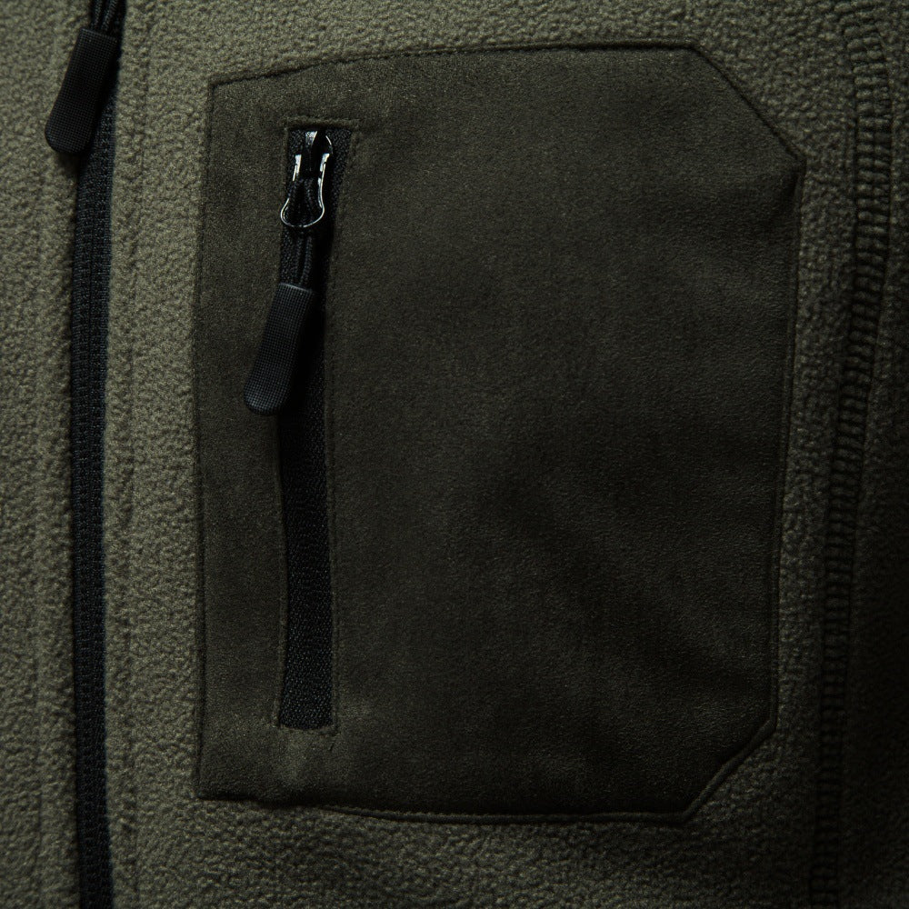 Herren Outdoor-Fleecejacke mit Stehkragen und Reißverschluss-Brusttasche Nord Taschen