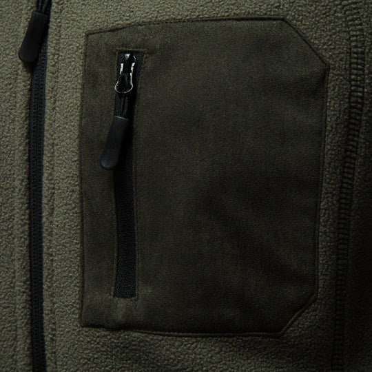 Herren Outdoor-Fleecejacke mit Stehkragen und Reißverschluss-Brusttasche Nord Taschen