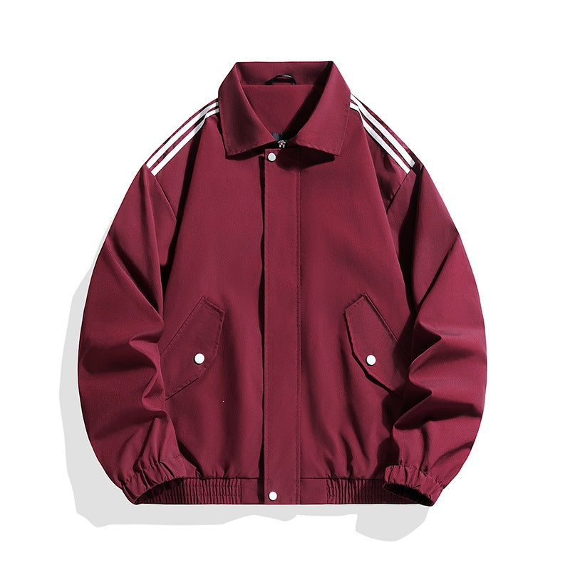 Herren Sportlich-urbane Oversize Bomberjacke mit geripptem Saum, Druckknopfblende & Schulterstreifen Nord Taschen