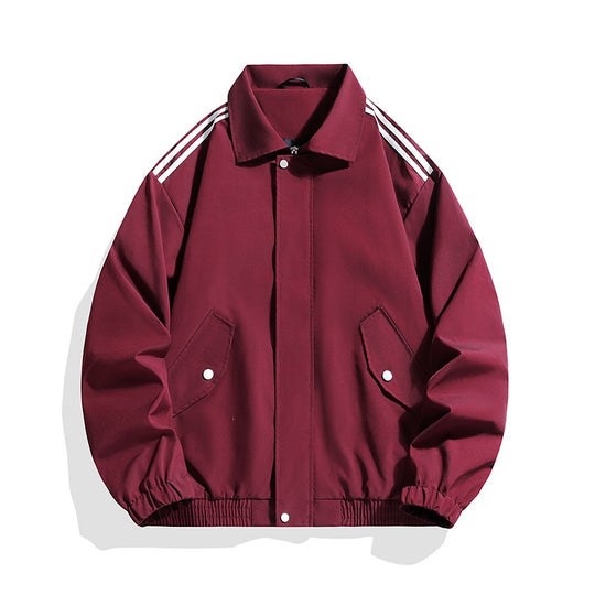 Herren Sportlich-urbane Oversize Bomberjacke mit geripptem Saum, Druckknopfblende & Schulterstreifen Nord Taschen