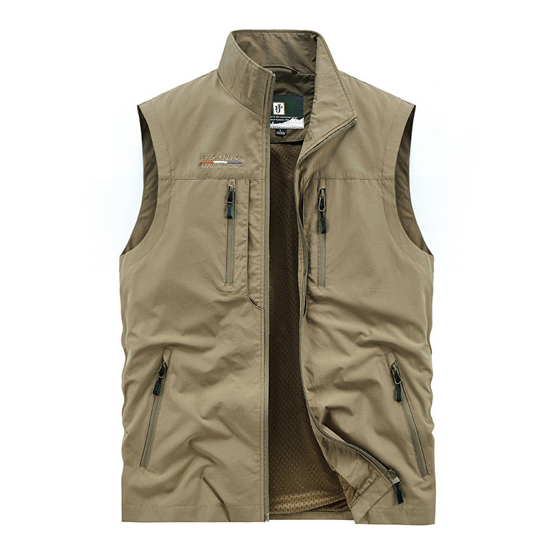 Herren Leichte Multifunktionale Outdoor-Weste Nord Taschen