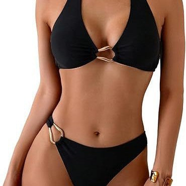 Damen Triangel-Bikini mit raffiniertem Ringdetail Nord Taschen