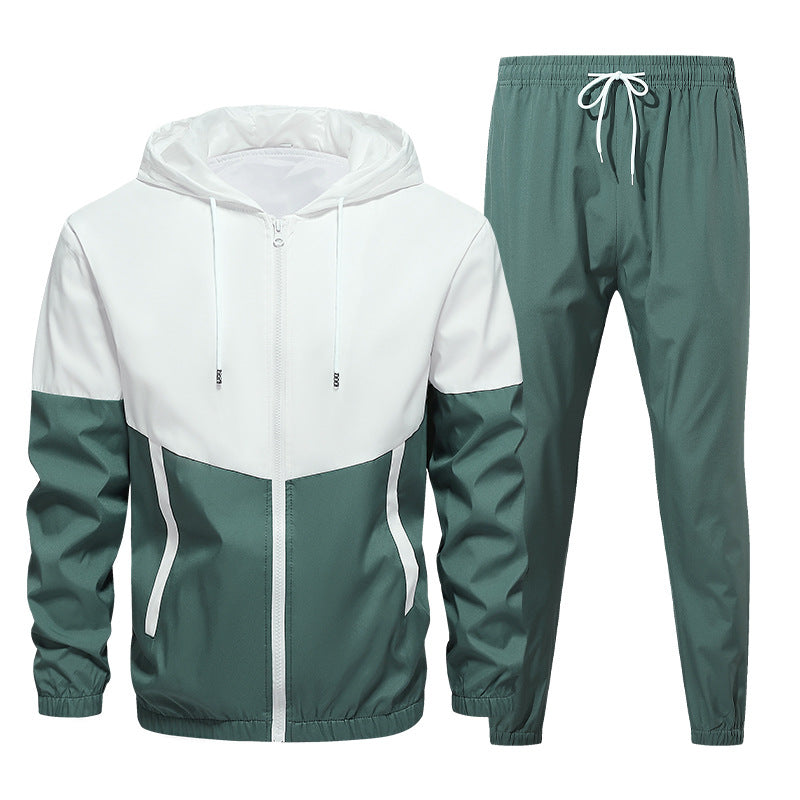 Herren Zweiteiliges Trainingsanzug-Set mit Kapuzenjacke und elastischer Jogginghose Nord Taschen