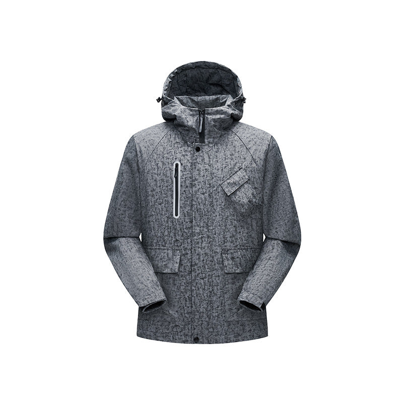Herren Urban-Technical Field-Parka mit hochschließendem Kragen, schräge Brustpatte und verdeckten Reißverschlüssen Nord Taschen