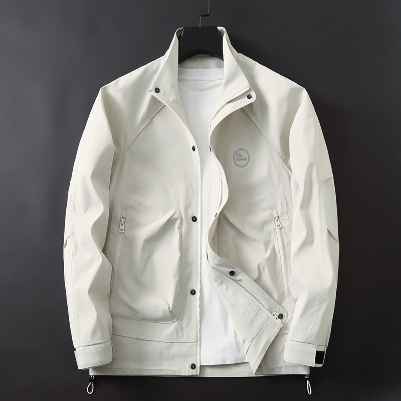 Herren Leichte technische Softshell-Übergangsjacke mit Stehkragen und verdeckter Reißverschlussleiste Nord Taschen