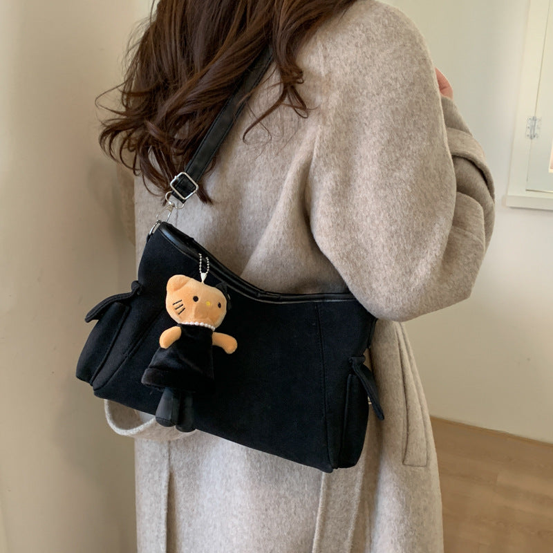 Damen Schultertasche mit abnehmbarem Schlüsselanhänger Nord Taschen