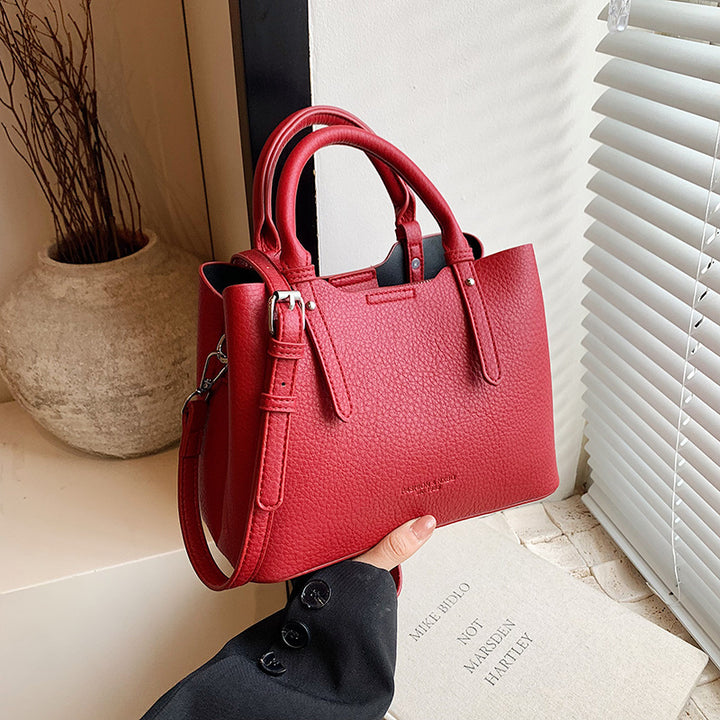 Damen elegante Handtasche mit strukturiertem Obermaterial Nord Taschen