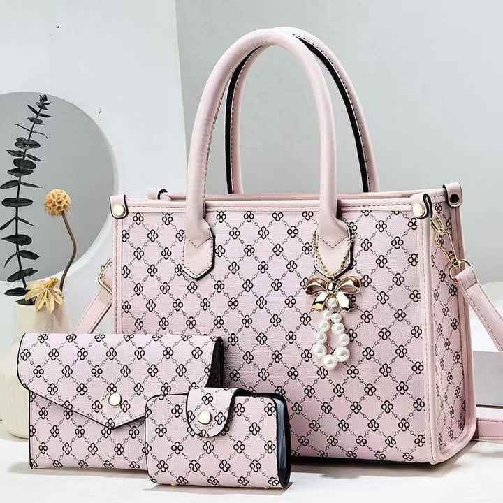 Damen elegante Schultertasche mit luxuriösem Muster und abnehmbarer Clutch Nord Taschen