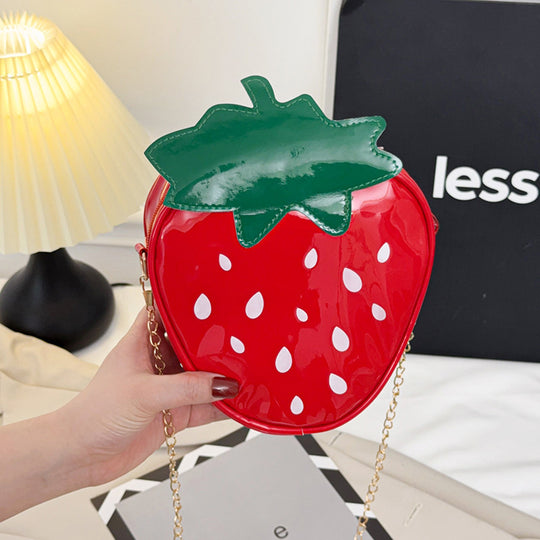Damen Clutch-Tasche im fruchtigen Erdbeermotiv mit abnehmbarem Schulterriemen Nord Taschen