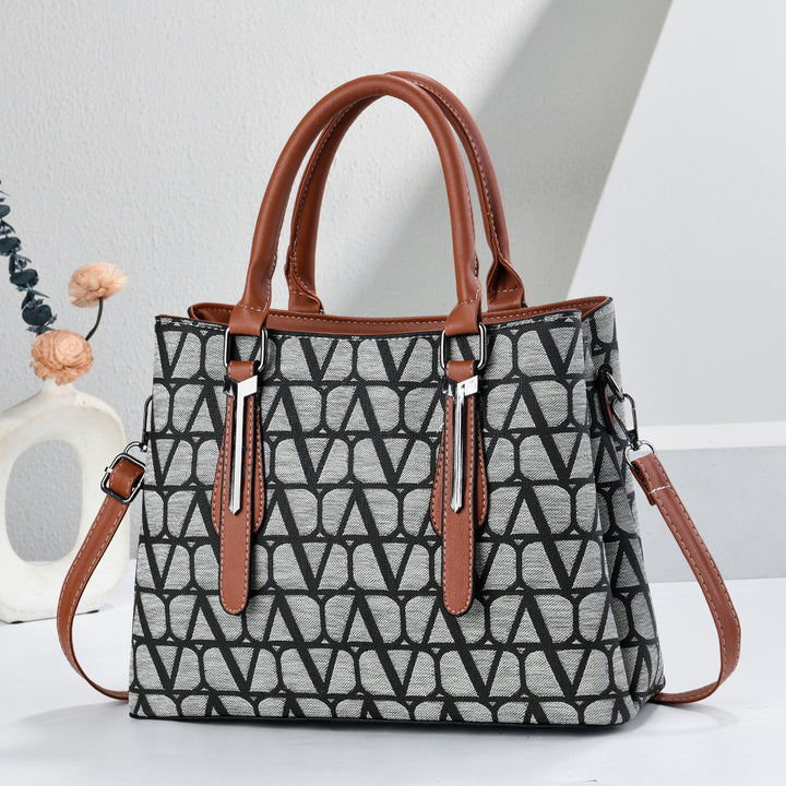 Damen Handtasche mit modernem Geometrie-Design und abnehmbarem Schulterriemen Nord Taschen