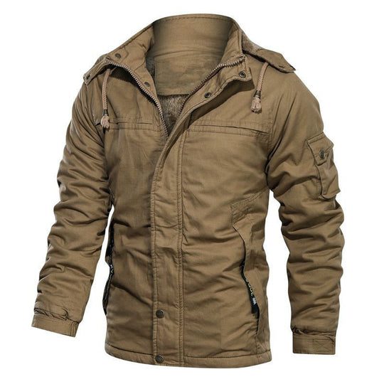 Herren Militärisch inspirierter Thermo-Parka mit Teddyfutter und Ärmeltasche Nord Taschen