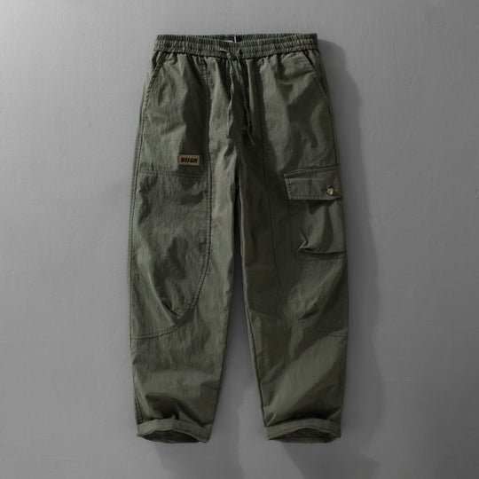 Herren Relaxte Cargo-Hose mit elastischem Bund, Kordelzug und vielseitigen Beintaschen Nord Taschen