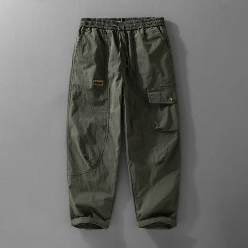 Herren Relaxte Cargo-Hose mit elastischem Bund, Kordelzug und vielseitigen Beintaschen Nord Taschen